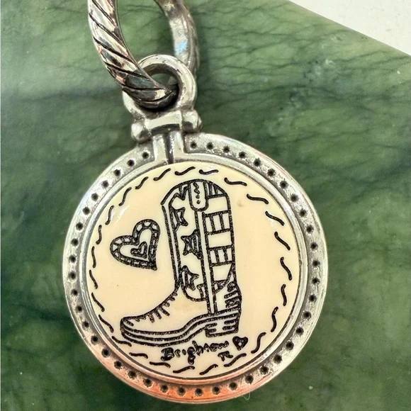 Rare Brighton double sided ceramic and silver Texas charm - Picture 2 of 4